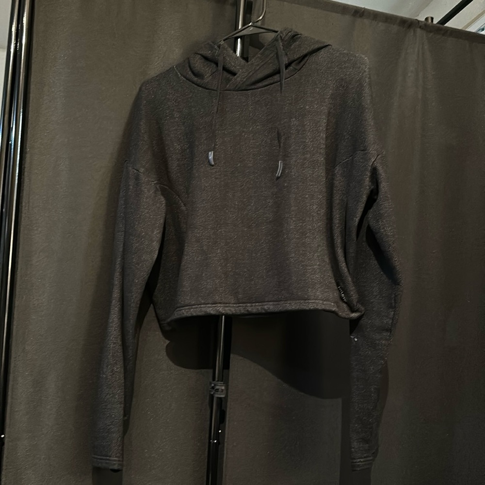 Cropped hoodie, size large.